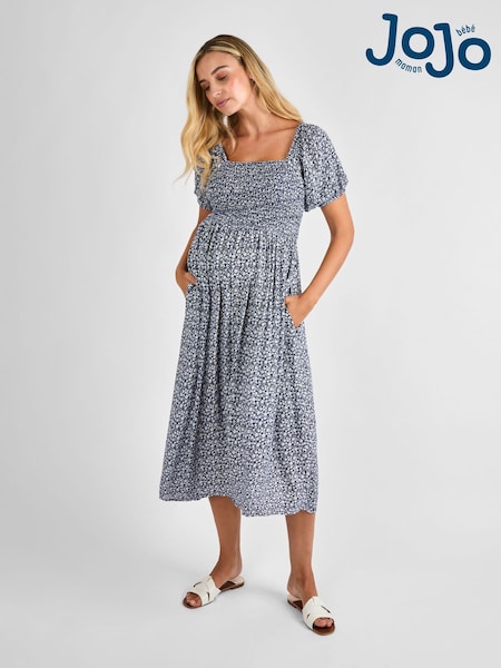 JoJo Maman Bébé Shirred Maternity Midi Dress (Q63587) | 79 €