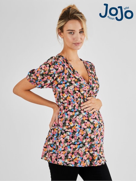JoJo Maman Bébé Multi Floral Print Maternity Blouse (Q63603) | €57