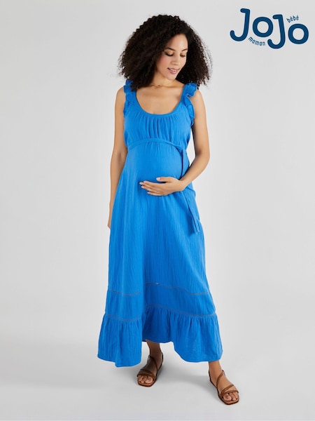 Jojo Maman Bébé Flutter Sleeve Maternity Maxi Dress (Q63615) | €75