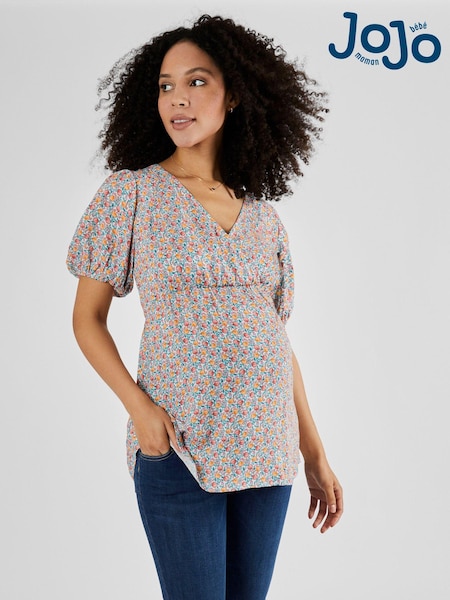 JoJo Maman Bébé Cream Fruit Print Maternity Blouse (Q63621) | 2,163 UAH
