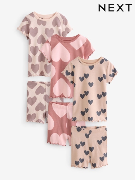 Neutral 100% Cotton Short Pyjamas 3 Pack (9mths-12yrs) (Q63740) | €12.50 - €18.50