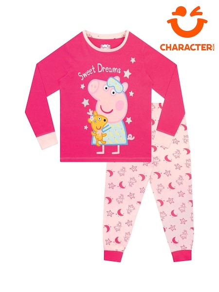 Character Pink Peppa Pig 100% Cotton Pyjamas (Q63890) | AED107