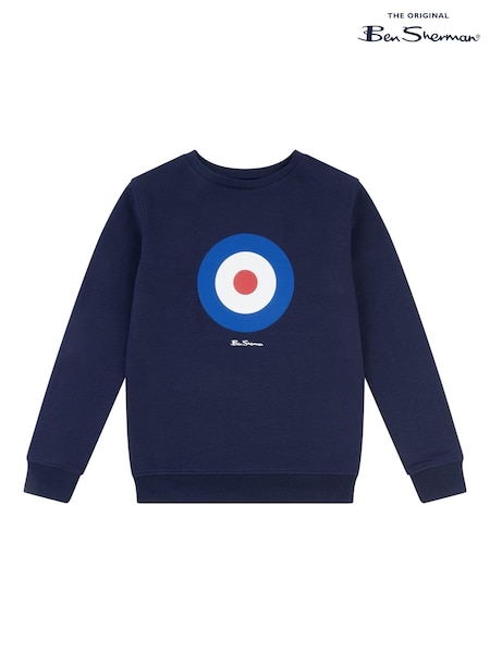 Синий - Ben Sherman Boys Target Crew Neck Sweatshirt (Q63933) | €26 - €32