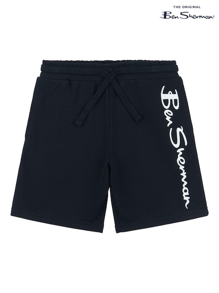 Ben Sherman Black Boys Signature 100% Cotton Sweat Shorts (Q63955) | €18.50 - €22.50
