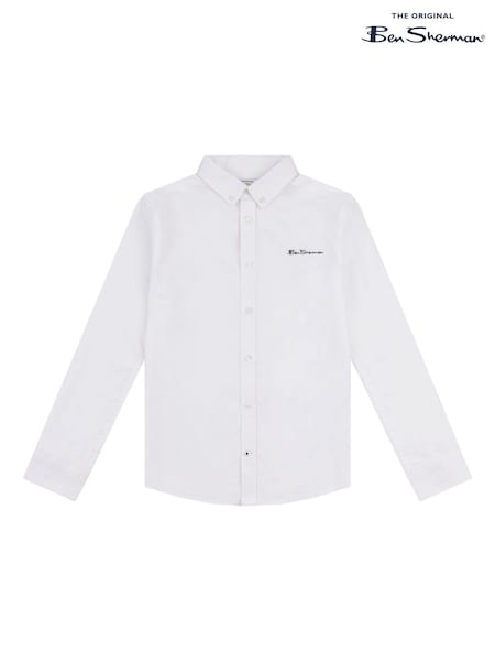 Ben Sherman White Boys 100% Cotton Oxford Shirt (Q63963) | €13 - €16
