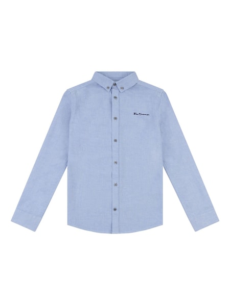 Ben Sherman Blue Boys 100% Cotton Oxford Shirt (Q63990) | $35 - $42