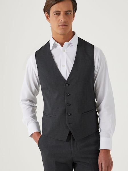 Skopes Charcoal Grey Tailored Fit Truman Suit: Waistcoat (Q64062) | €34
