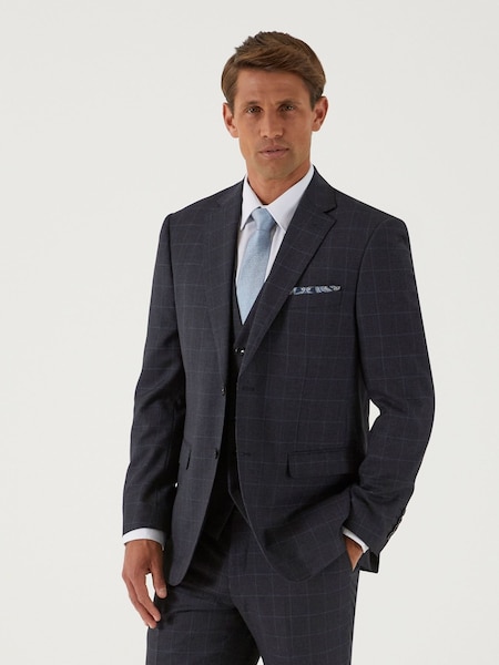 Skopes Charcoal Grey Tailored Baines Check Fit Suit (Q64073) | €73
