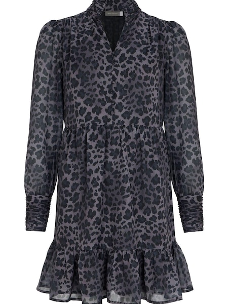 Mint Velvet Grey Animal Print Mini Dress (Q64082) | €59