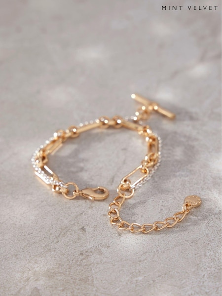 Mint Velvet Mixed Double Strand Bracelet (Q64102) | kr530