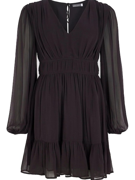 Mint Velvet Grey V-Neck Mini Dress (Q64129) | €66