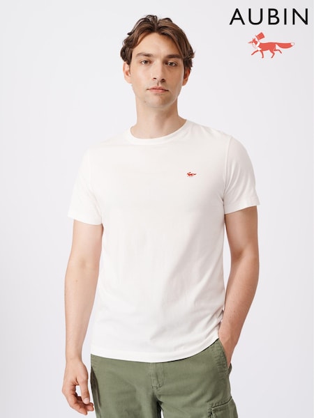 Aubin Logo Cotton T-Shirt (Q64271) | CA$101
