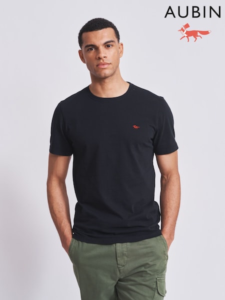 Aubin Logo Cotton T-Shirt (Q64274) | ₪176
