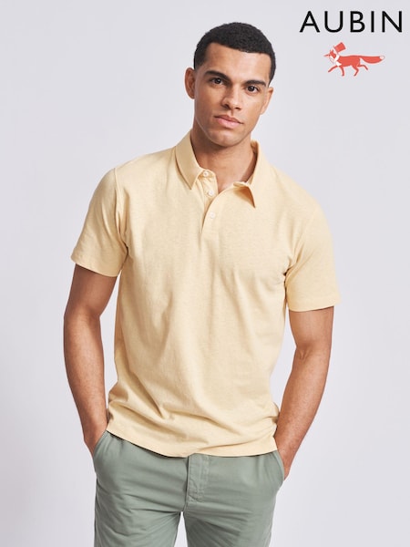 Aubin Arnold Cotton Linen Polo T-Shirt (Q64301) | €31