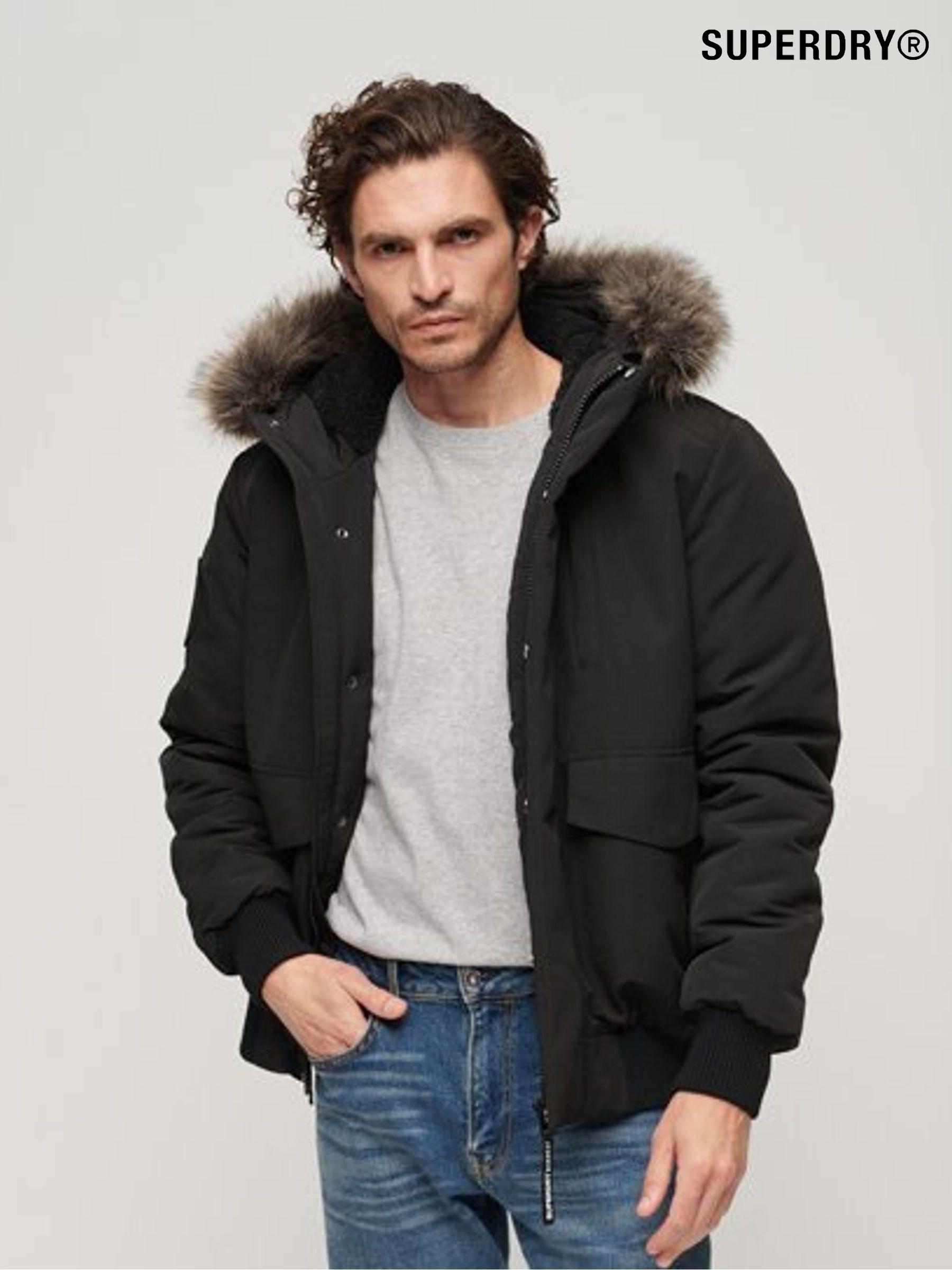 Superdry grey parka top