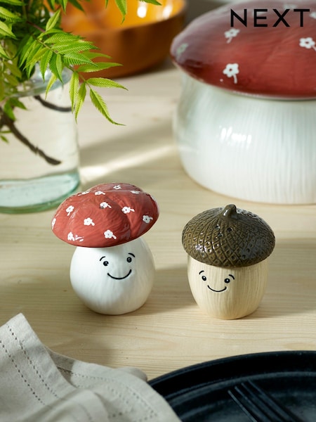 Set of 2 Natural Autumnal Salt and Pepper Shakers (Q64668) | 41 QAR