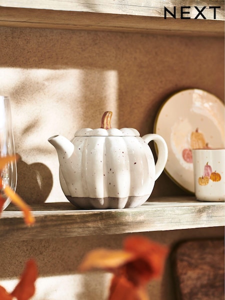 Natural Speckle Glaze Pumpkin Teapot (Q64669) | OMR7