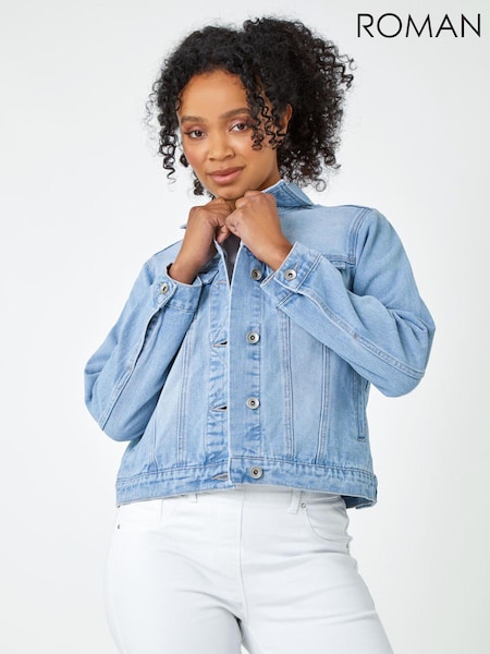 Roman Light Blue Petite Denim Jacket (Q65251) | ₪277