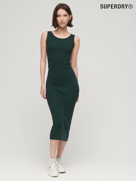 Superdry Green Backless Knitted Midi Dress (Q65288) | €44.50