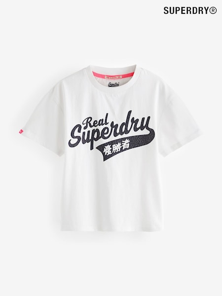 Alb - Tricou Superdry Essentials (Q65516) | 89 LEI - 134 LEI