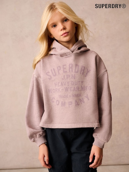 Superdry Purple Girls Printed Hoodie (Q65629) | €44 - €47
