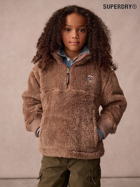 Superdry Brown 1/4 Zip Teddy Fleece (Q65772) | 2,223 UAH - 2,343 UAH