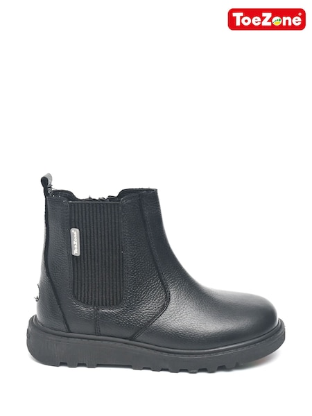 ToeZone Royal  All Leather Side Zip and Side Elastic Boots (Q65819) | €57