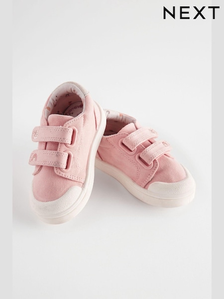 rožnata - Touch Fasten Strap Machine Washable Trainers (Q65839) | € 13 - € 15