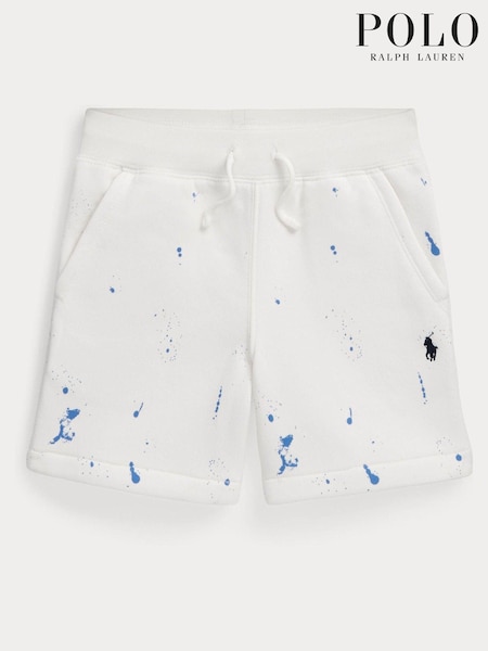 Polo Ralph Lauren PaintSplatterPrint Fleece White Shorts (Q65888) | €47.50 - €50