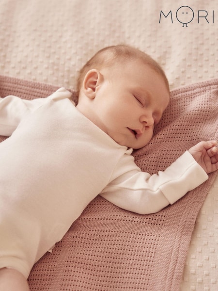 MORI Organic Cotton & Bamboo Long Sleeve Envelope Neckline Bodysuit (Q66090) | $36