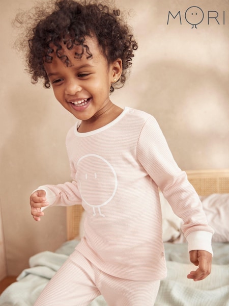 Roz - Set pijama foarte moale din bumbac și bambus Mori (Q66194) | 242 LEI