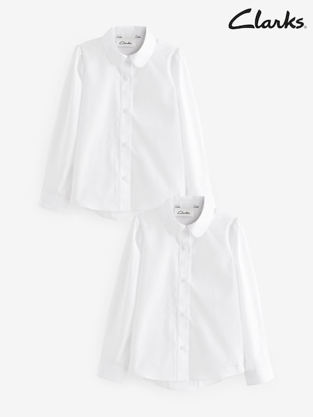 Blanco - Clarks Girls School Shirts 2 Pack (Q66210) | 23 € - 33 €