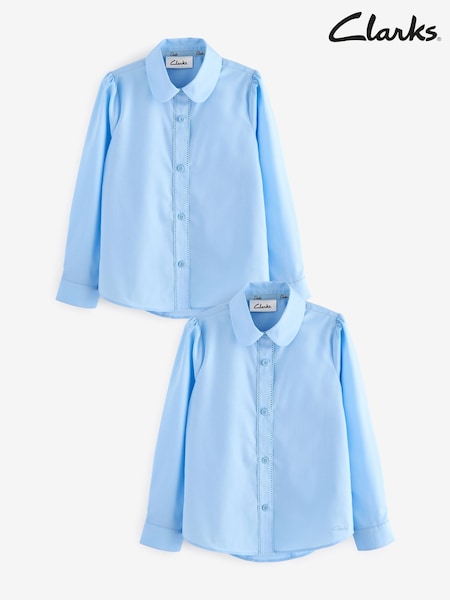Azul - Clarks Girls School Shirts 2 Pack (Q66213) | 23 € - 33 €