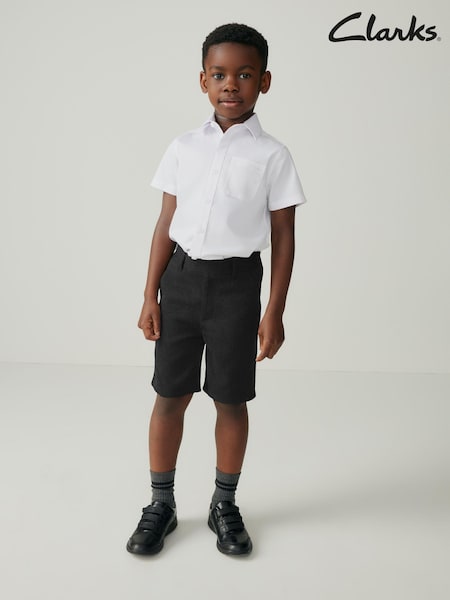 Schwarz - Clarks Schulshorts zum Anziehen in der Taille (Q66217) | 10 € - 15 €