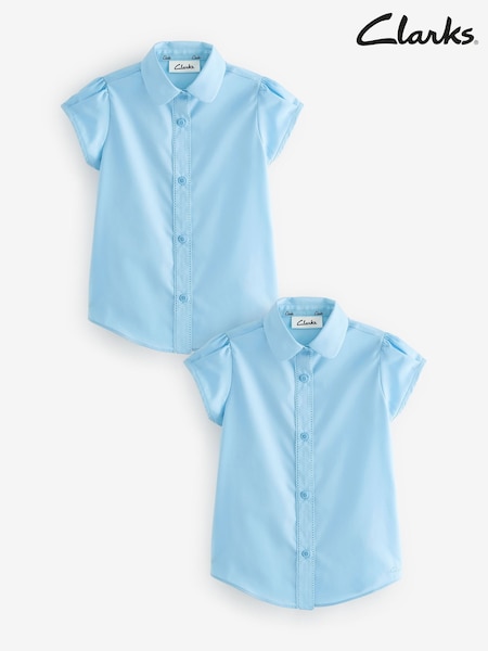 Azul - Clarks Girls School Shirts 2 Pack (Q66225) | 20 € - 30 €