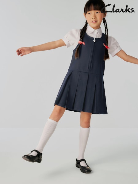 Clarks School Zip Front Pinafore Dress (Q66229) | ‏8 ر.ع.‏ - ‏10 ر.ع.‏