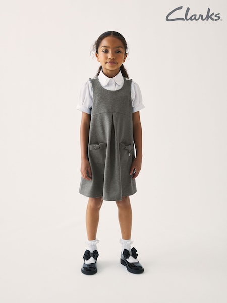 رمادي - Clarks Clarks School Ponte Pinafore Dress (Q66230) | ‏8 ر.ع.‏ - ‏10 ر.ع.‏