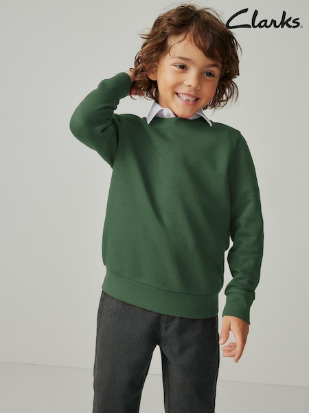 Vihreä - Clarks Boys School Long Sleeve Sweat Top (Q66253) | €16 - €22
