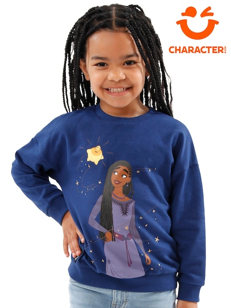 Character Blue Wish Gold Star 100% Cotton Sweatshirt (Q66404) | AED55