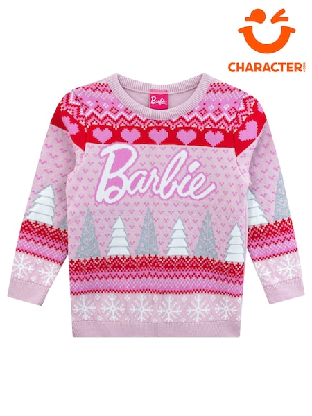 Character Pink Barbie Christmas Tree Jumper (Q66414) | 163 QAR