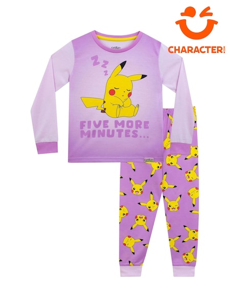 Character Purple Girls Pokemon Pyjamas Pikachu Print (Q66436) | € 30