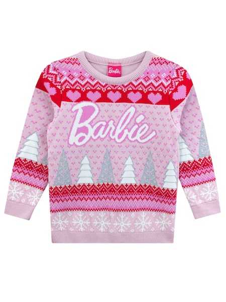 Character Pink Barbie Christmas Jumper Christmas Tree (Q66438) | €21.50