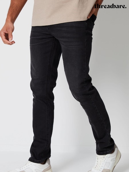 Musta - Threadbare Kapea istuvuus Farkut With Stretch- (Q66498) | €39