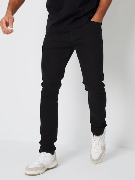 Negru - Threadbare skinny fit Blugi elastic (Q66517) | 186 LEI