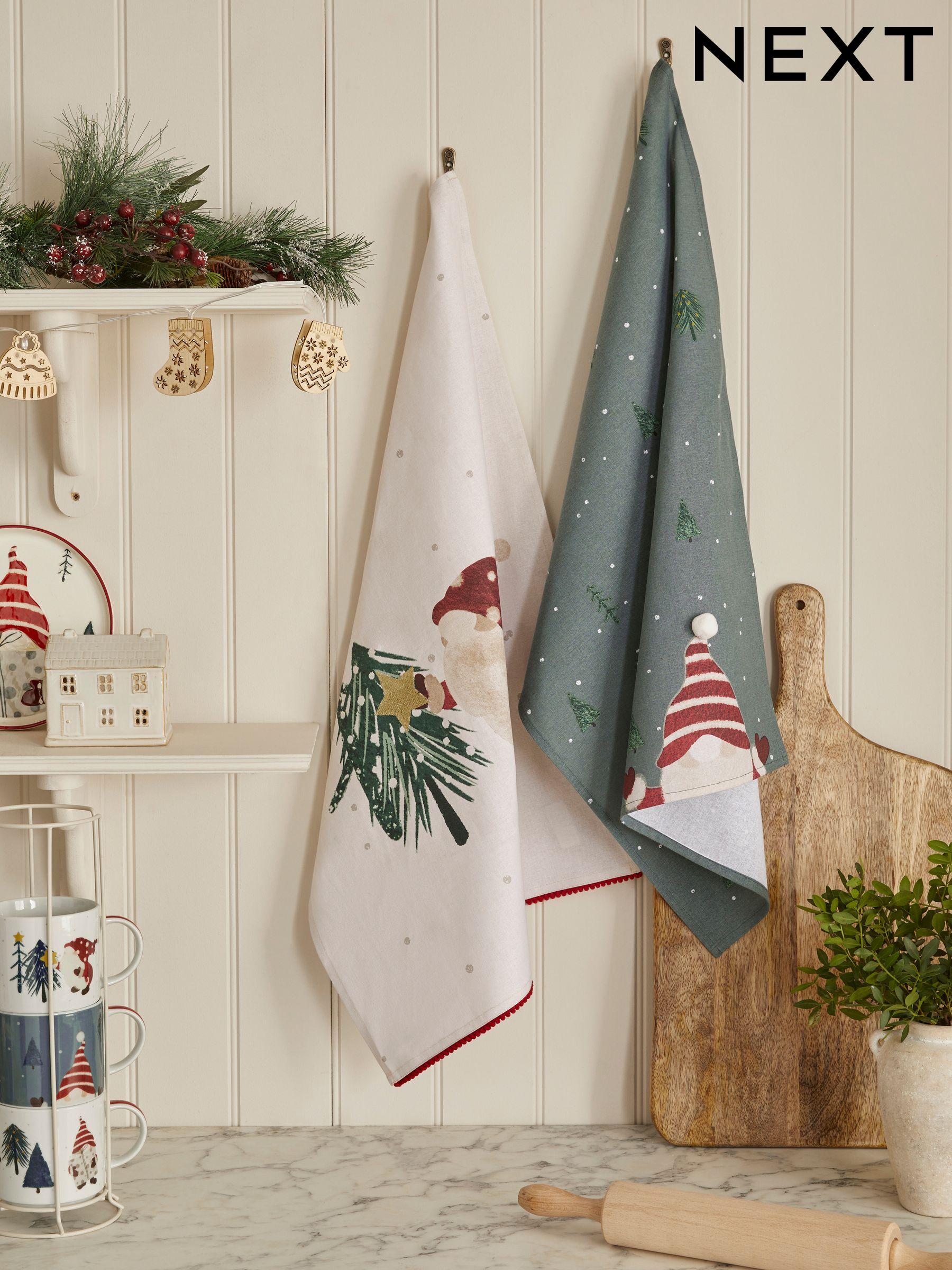 Tea Towels Green Kitchen Next Luxembourg