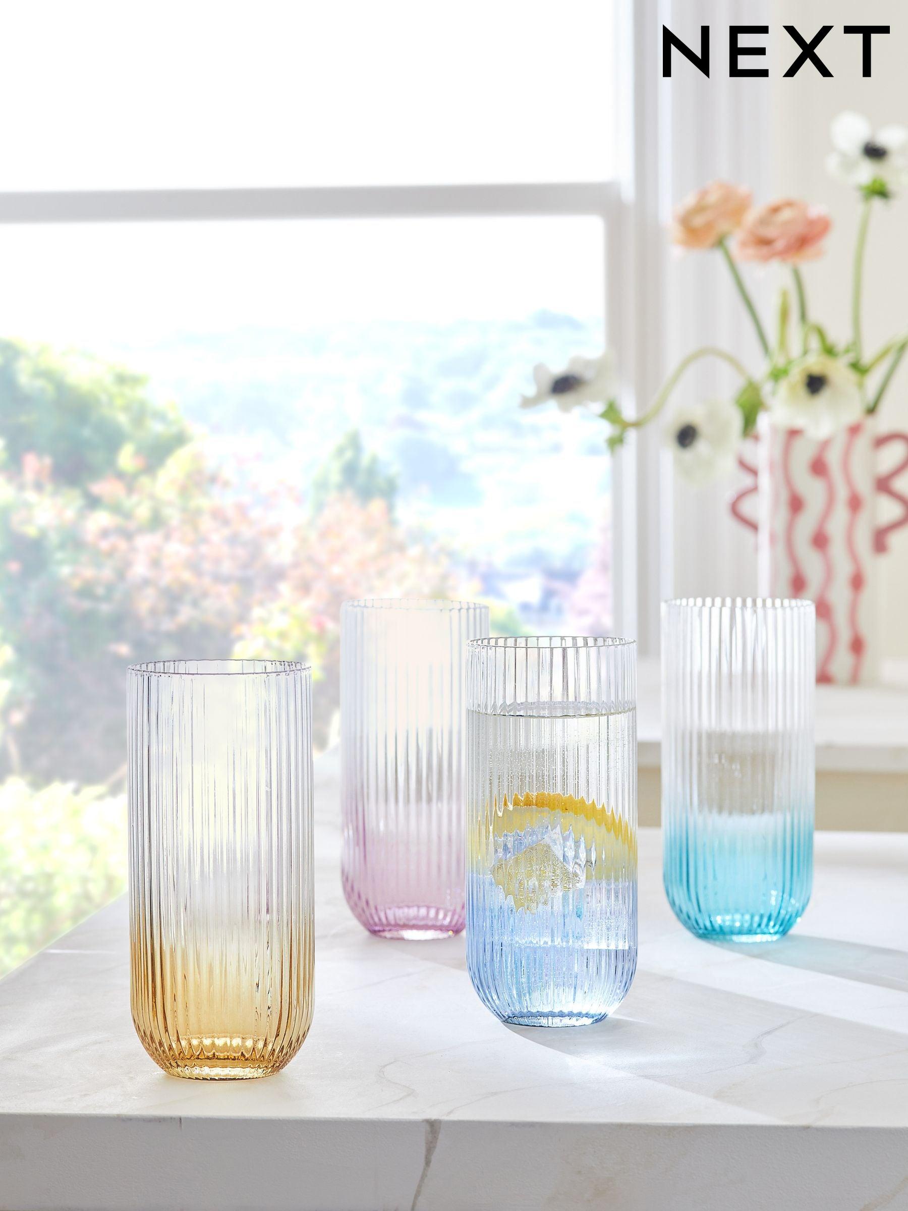 Glasses Blue Plain Homeware Tableware Next Luxembourg