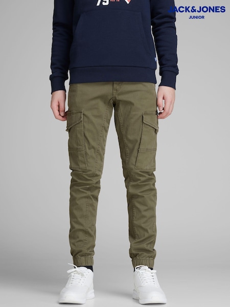 JACK & JONES JUNIOR Green Cuffed Cargo Trousers (Q66674) | €50