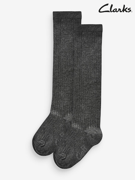 Clarks Grey Clarks Boys Knee High Socks 2 Pack (Q66715) | AED41 - AED47