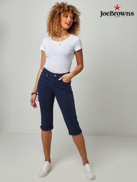 Joe Browns Blue Essentials Stretch Capri Trousers (Q66721) | $56