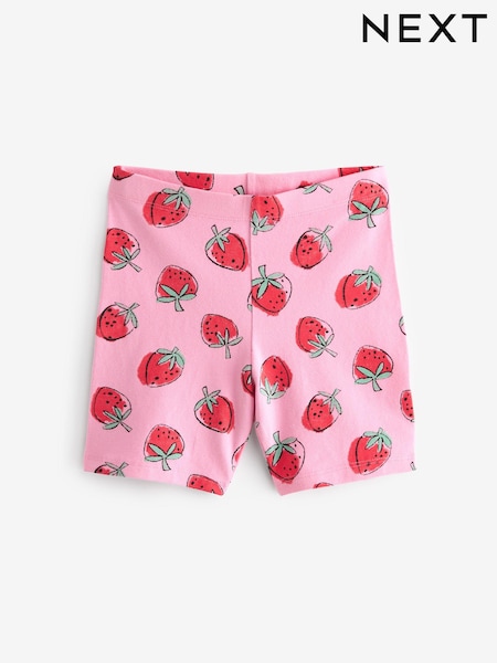 Красный/розовый с принтом сердец клубники - Cycle Shorts (3-16yrs) (Q66765) | €4 - €6